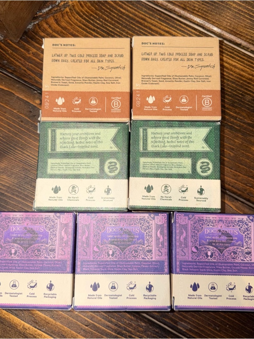 Dr. Squatch Men's 5 Limited Edition Harry Potter Soaps and 2 Barrel Bourbon soap - Picture 9 of 9